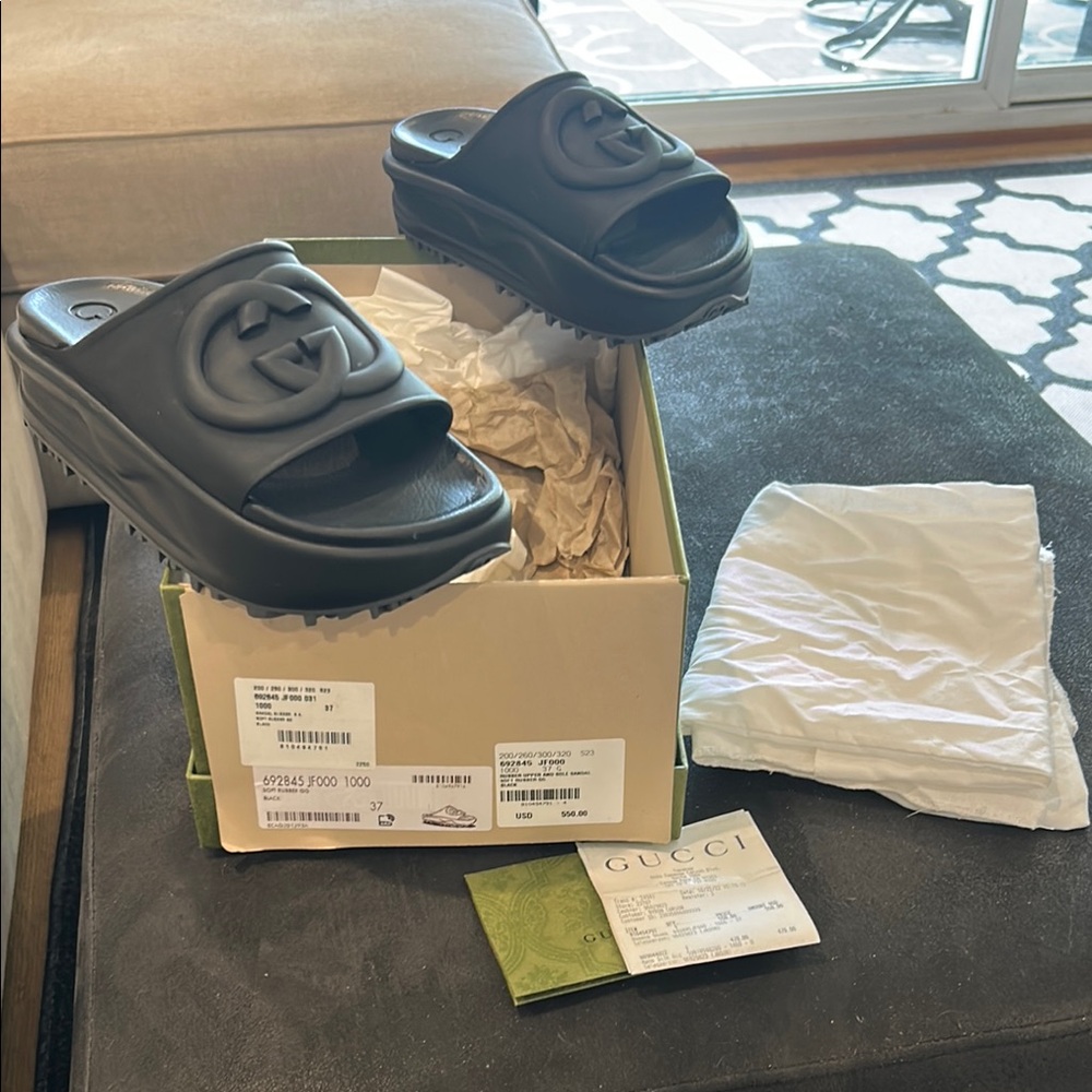 New Gucci Black Women's Sandals